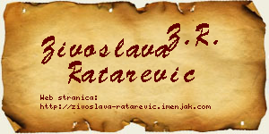 Živoslava Ratarević vizit kartica